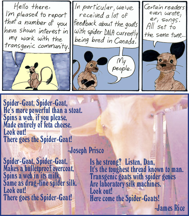 This strip is dedicated to the amazing spider-goats.