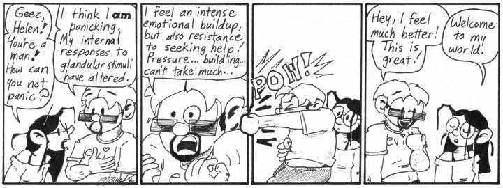 This strip is dedicated to Guy de Mont Ange.